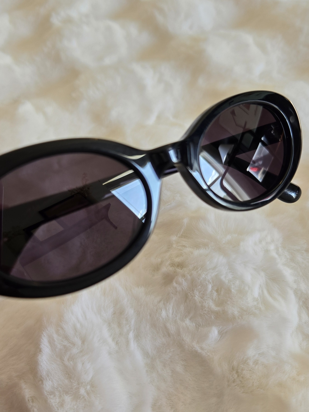 Classic Black Oval Sunglasses - Women Accessories - Picture 5 of 5